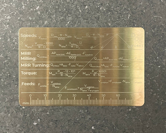 Machinist Reference Card