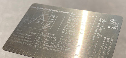 Machinist Reference Card